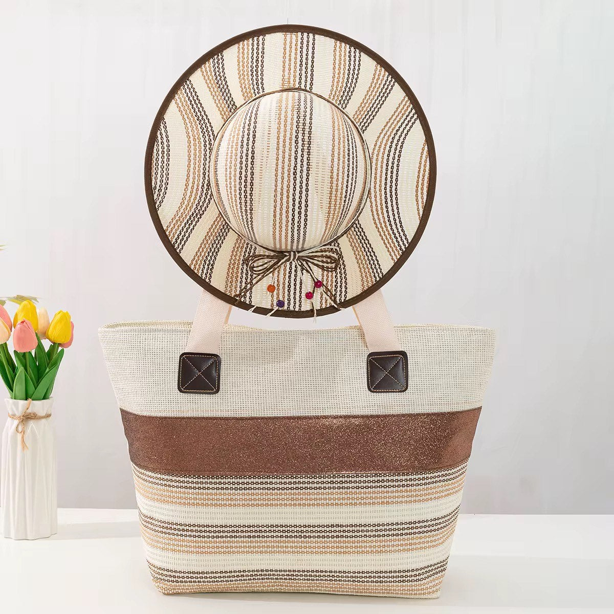 Dola Brown Bag - Hat Set