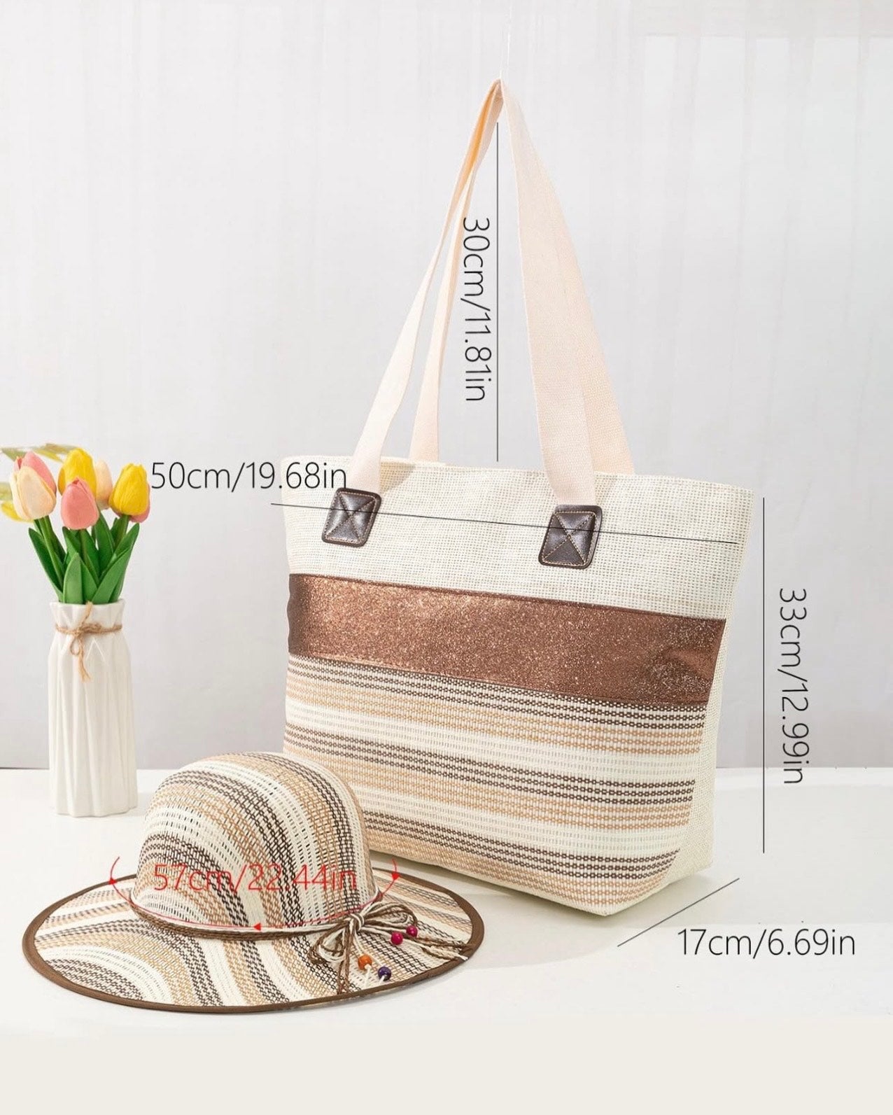 Dola Brown Bag - Hat Set